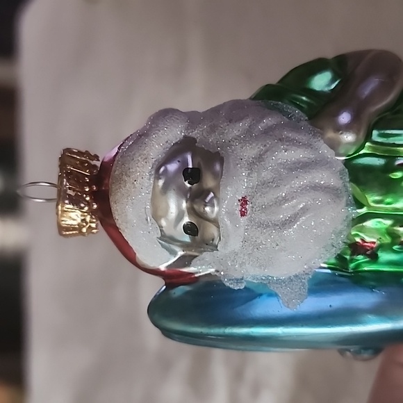 OLD WORLD SANTA CLAUS  GLASS CHRISTMAS ORNAMENT. - Picture 4 of 4